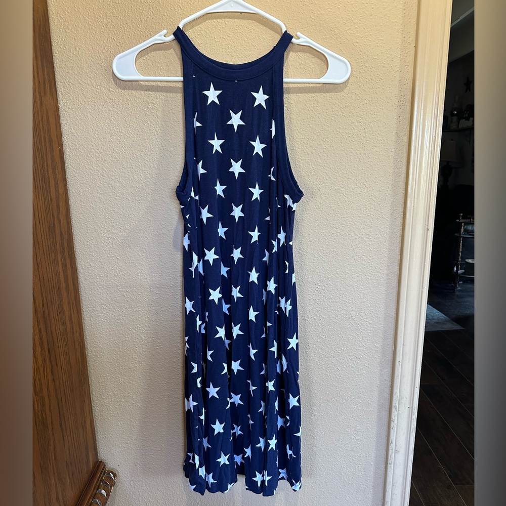 Old Navy Sleeveless Navy Dress with White Stars Size XS